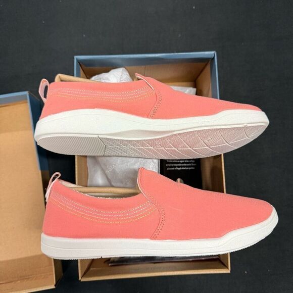 Vionic Marshall Papaya Canvas Slip On Sneakers 6 - Picture 3 of 7